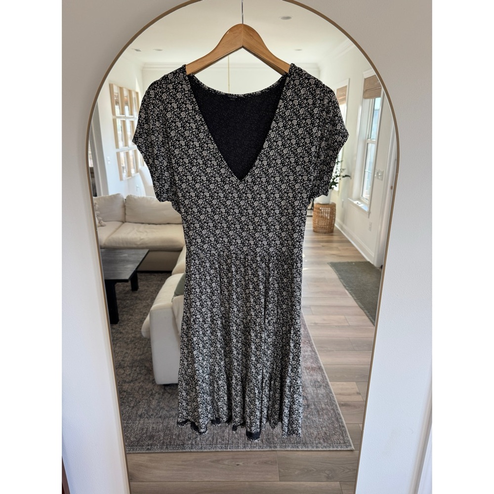 Lucky Brand Black and White Midi Dress
